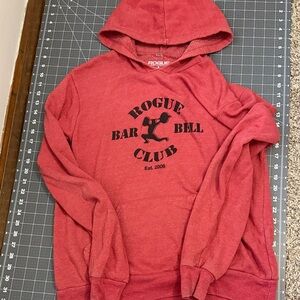 Rogue Red Pullover Hoodie with Barbell Club Logo